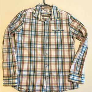 Original Penguin Red Blue and Yellow Casual Button Down Shirt